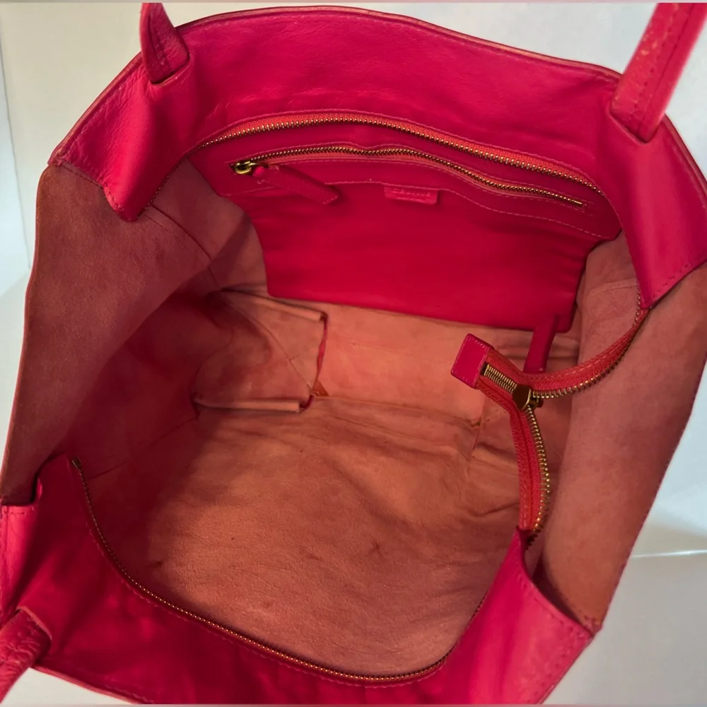 CELINE Horizontalkava Tote‎ Bag Pink Leather 100% authentic